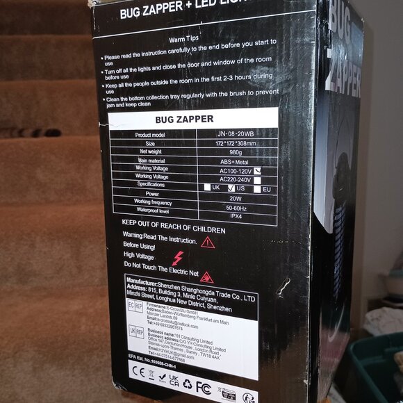 NEW Bug Zapper Electric Fly Zapper Outdoor/Indoor - Picture 9 of 9